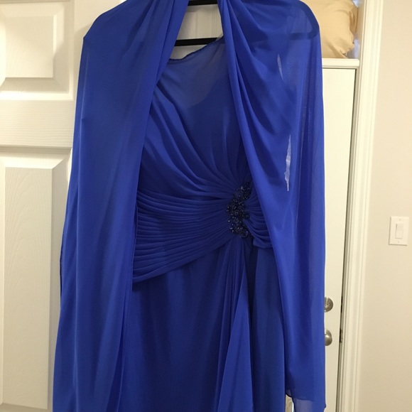 Mother of Groom Royal Blue Beautiful Gown - Picture 4 of 4